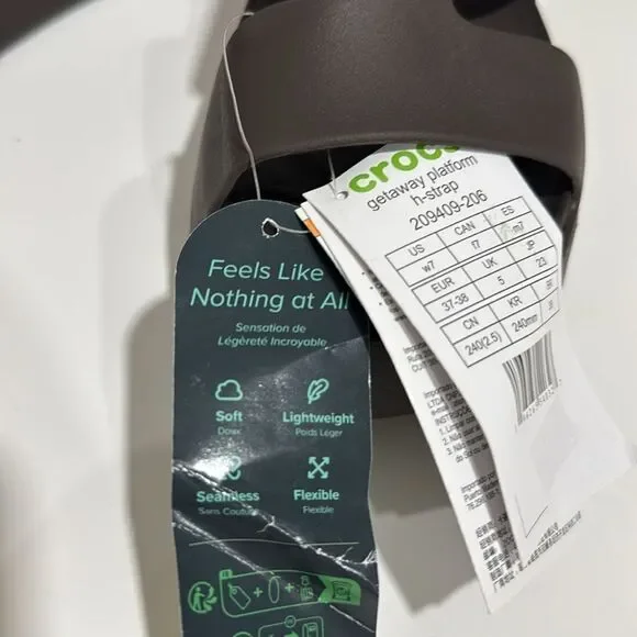 CROCS Getaway Platform h-strap NWT - Picture 5 of 6